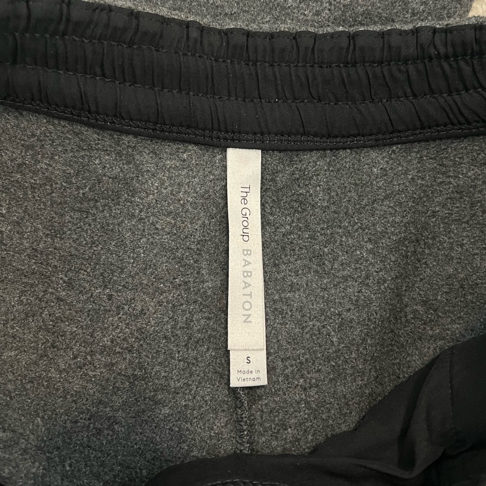 The Group Babaton -  Straight Leg Grey Flannel Pleated Pull On Pants - Picture 10 of 11